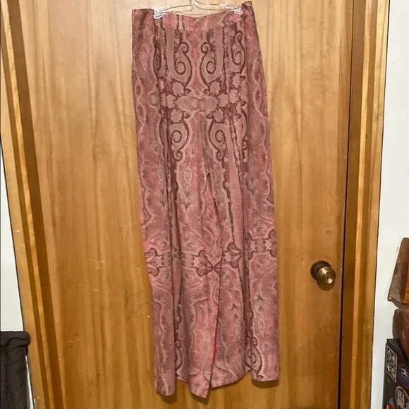 Zimmermann Pink Tie Front Split Leg Pants - Picture 3 of 7